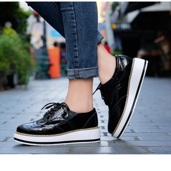 NWT platform lace up wingtip Oxford 8 - Picture 6 of 6